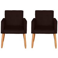 Kit com 2 Poltronas Capitone Marrom - Conforto e Estilo para Sala, Escritório e Recepção - imagem 1