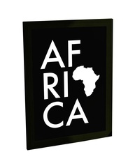 Quadro Decorativo África - Mapa do Continente Africano em Alta Definição com Moldura - imagem 1