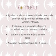 Kit Com 4 Pares Rosquinha de Amamentação 100% Algodão Macias e Lavável Protetor Mamilo Absorvente Mamães - imagem 5