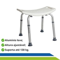 Banco Banqueta para Banho com Regulagem de Altura - Segurança e Conforto para Idosos e Pessoas com Mobilidade Reduzida - imagem 3