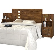 Cabeceira de Cama Casal Queen ou King com Mesas de Cabeceira Florida - Design Moderno em MDF - imagem 4