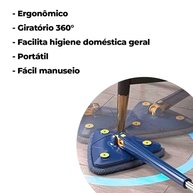 Esfregão Triangular 360° Rotativo - Limpeza de Cantos com Facilidade - imagem 4