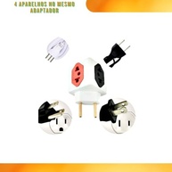 Adaptador Tomada Múltipla Benjamim Cubo Power 6 Saídas - Branco com Detalhes Coloridos - imagem 3