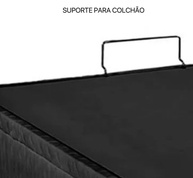 Cama Box Baú Solteiro em Suede Bege – Design Moderno com Espaço Extra de Armazenamento - imagem 4