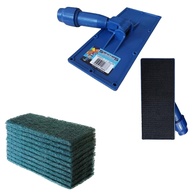 Kit de Limpeza com 5 Fibras e Suporte Rodo Articulável Giratório com Velcro - Limpeza Eficiente e Versátil - imagem 1