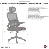 Cadeira de Escritório Presidente com Lombar Dinâmico 3D - Venom DU330 - imagem 3