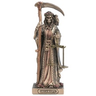 Santa Muerte Colecionável em Polystone - Estatueta com Foice e Escamas - Decoração Mística e Simbólica - imagem 1