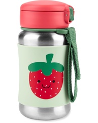 Skip Hop Garrafa Infantil com Canudo - Aço Inox, Design Morango, Antiderrapante - imagem 1