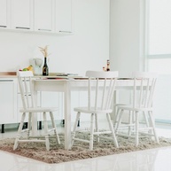 Mesa de Jantar Ditália com 4 Cadeiras - Design Moderno em Branco - imagem 1