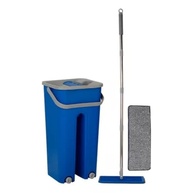 Rodo Flat Mop com Balde Lava e Seca 2 em 1 - 2 Refis de Microfibra, Cabeça Giratória 360° - imagem 2