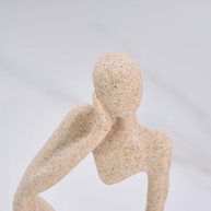 Escultura Abstrata Moderna para Decoração de Mesa - Estátua Decorativa com Textura de Arenito - imagem 4