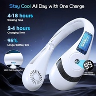 OLV Ventilador de Pescoço 5000 mAh - 360° Resfriamento Silencioso com 3 Velocidades - imagem 4