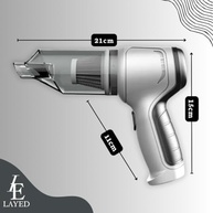 Aspirador de Pó Portátil 2 em 1 com Função Soprador - Sem Fio, Recarregável, Ideal para Carro e Casa (Cinza) - imagem 3