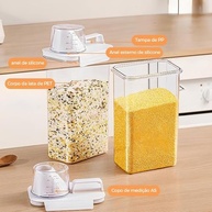 Pote Hermético 2,3L com Tampa Trava e Copo Medidor BPA Free – Organize sua Cozinha com Segurança e Estilo - imagem 4