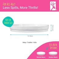 Pratos Infantis de Porcelana com Mangas de Silicone - 19,8 cm - Seguros e Antiderrapantes - imagem 3