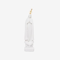 Imagem Nossa Senhora de Fátima em Pó de Mármore 28cm com Coroa Dourada - Peça Artesanal Sagrada - imagem 1