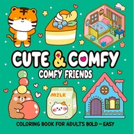 Livro de Colorir Adulto Cute & Comfy: Comfy Friends - Relaxamento e Criatividade - imagem 1