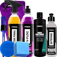 Kit Completo Vonixx: V-Floc, Intense, Tok Final, Pretinho e Acessórios para Detalhamento Automotivo Profissional - imagem 2