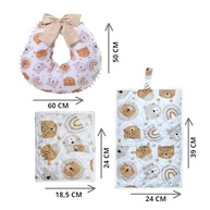 Almofada de Amamentação Coala com Porta-Fraldas Estampado - Conforto e Praticidade para Mães Modernas - imagem 3