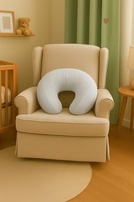 Almofada de Amamentação em Tricot Macia e Ergonômica - Conforto Total para Mãe e Bebê (Areia) - imagem 4