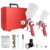 Conjunto de Pistola de Pintura HVLP com 2 Unidades - Sistema de Gravidade para Pintura Automotiva, Móveis e Modelismo - imagem 1