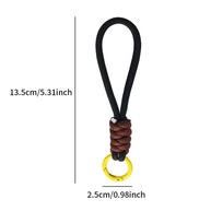 1 chaveiro colorido de corda tecida à mão, chaveiro de carro multifuncional, alça de celular, pingente de bolsa, estojo de copo térmico, cordão antiperda para pendurar, café preto - imagem 5