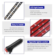 Fita de LED RGB para Carro 24 Luzes - Iluminação Ambiente USB com 7 Cores - imagem 4