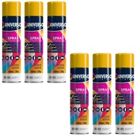 Tinta Spray 400ml Amarelo Uso Geral em Aço Ferro Couro Gesso Cerâmica | Universo | Kit 06 un - imagem 1