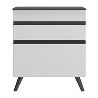 Balcão de Cozinha Moderno para Cooktop 70cm com 1 Porta e 1 Gaveta - Design Veneza Branco/Preto - imagem 5