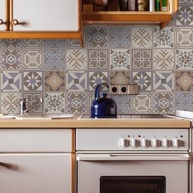 Adesivo de Azulejo Cozinha Português Lavanda 10x10 cm | 50 Unidades | Transforme sua Cozinha com Estilo Rústico Elegante - imagem 4