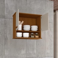 Armário Aéreo Organizador para Cozinha Mavi - Espaço Inteligente Cedro/Off - imagem 4