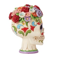 Estatueta Jim Shore Dia de Los Muertos Açúcar Crânio Flor Halo - Resina Pintada à Mão - imagem 4