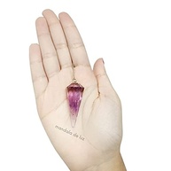 Pêndulo de Cristal de Ametista Natural - Equilíbrio Energético e Decoração Esotérica - imagem 4