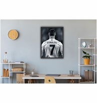 Quadro Decorativo Cristiano R Futebol - Moldura Preta A3 (45x33) - Estilo Exclusivo para Ambientes Modernos - imagem 3
