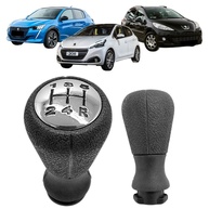 Manopla Câmbio Manual 5 Marchas Preta e Cromada para Peugeot 206, 207, 208 Active Pack - imagem 1