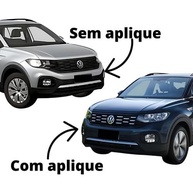 Kit Apliques Cromados Grade Central Colmeia Volkswagen T-Cross 2019-2022: Estilo e Proteção - imagem 2