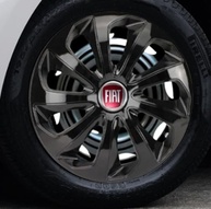 Jogo 4 Calotas Esportivas Velox Aro 15 Preto Brilhante - Fiat Novo Uno, Argo, Cronos e Mais! - imagem 4