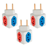 KIT 3 Adaptadores Benjamim Cubo 3D: Mais Tomadas com Segurança e Estilo! - imagem 1