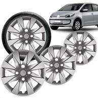 Kit 4 Calotas Aro 13 Prata Grid para VW Up! 2015 - Cubo Baixo e Fixação por Parafusos - imagem 1