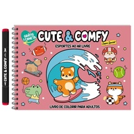 Livro de Colorir Cute & Comfy Super Special: Esportes ao Ar Livre + Caneta - imagem 1