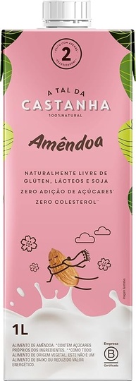 Kit 2X: Leite Vegetal Amêndoa A Tal da Castanha 1L - imagem 1