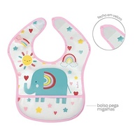 Babação Controlada com Estilo: Babador Arco-Íris Impermeável com Bolso da Buba - imagem 4