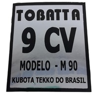 Adesivo Tobatta 9cv TR9 M90 Antigo: Restaure a Identidade da Sua Máquina! - imagem 1