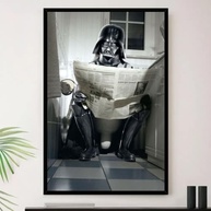 Quadro Decorativo Darth Vader Banheiro - Moldura Premium A4 23x33cm - imagem 2