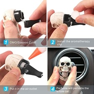 Kit 3 Caveiras Decorativas para Saída de Ar do Carro - Estilo Gótico e Dia das Bruxas - imagem 5