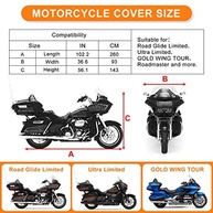 Capa de Moto Premium à Prova d'Água para Harley Davidson Touring (Road Glide, Ultra Limited) - Proteção Total! - imagem 3