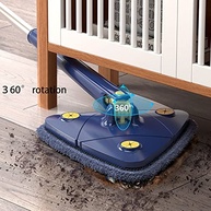 Mop Giratório 360° com Torção Automática - Esfregão de Microfibra Triangular para Limpeza Completa - imagem 4