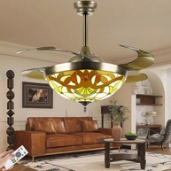 Ventilador de Teto com Luminária 42" LED Regulável 110V - 6 Velocidades Silencioso - imagem 1