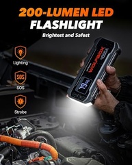 WOLFBOX 4000A: Booster de Bateria Portátil 12V com Carregador Rápido 65W e Tela LED - imagem 5