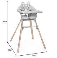 Cadeira de Alimentação Clikk Cinza Stokke - Segurança e Estilo para Bebês - imagem 4